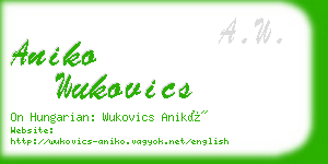 aniko wukovics business card